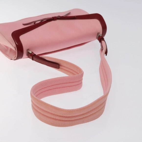 PRADA Shoulder Bag Canvas Pink Silver Auth 127866 - Picture 8 of 16